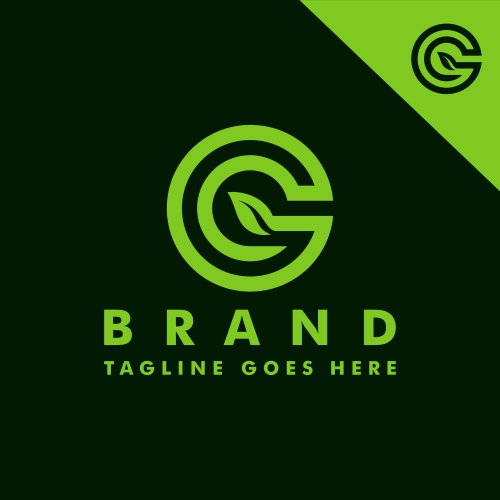 GO  or OG  green tea Logo