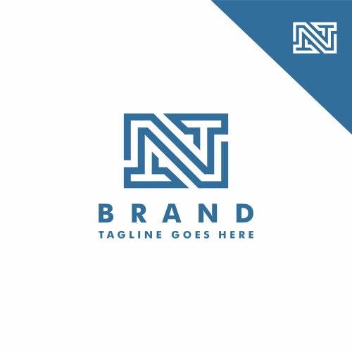 NT or TN Ambigram Style Logo