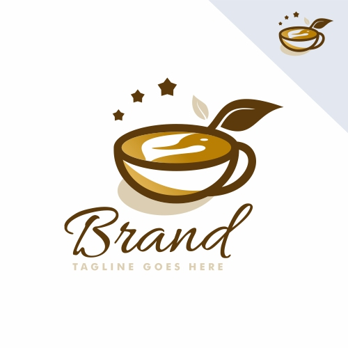 Elephant Coffee Art Latte Logo