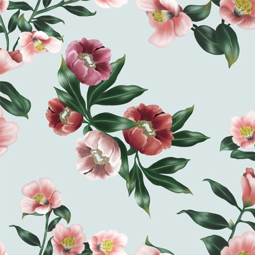 Peonies on light ground thumb