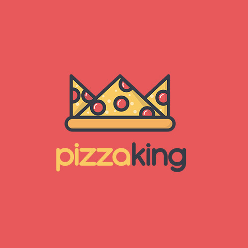 pizza king logo design