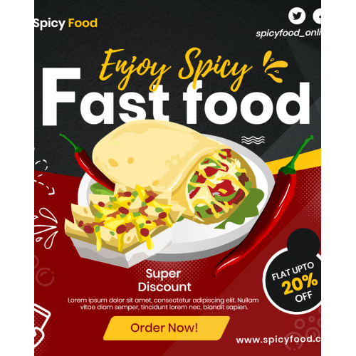 Enjoy Spicy Fast Food IG Post