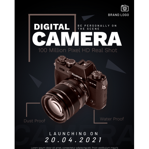 New Camera Product Launch Poster