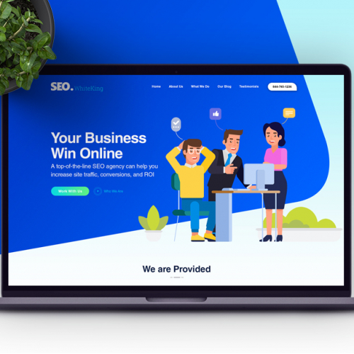SEO White King Website Template thumb