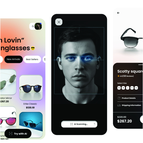 Ai Fashion app Mobile UI