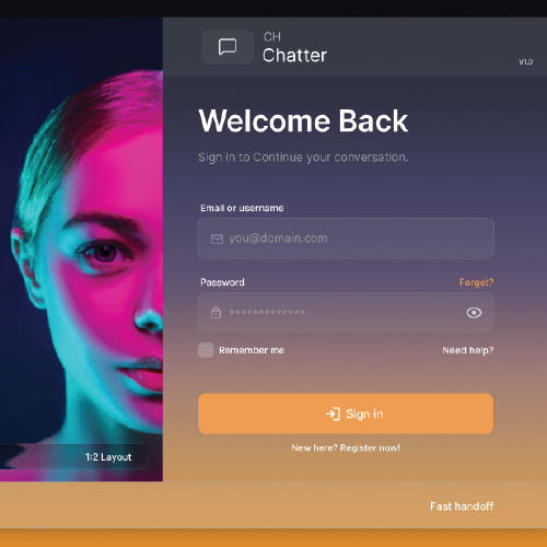 Clean Modern Login Page Glass Effect