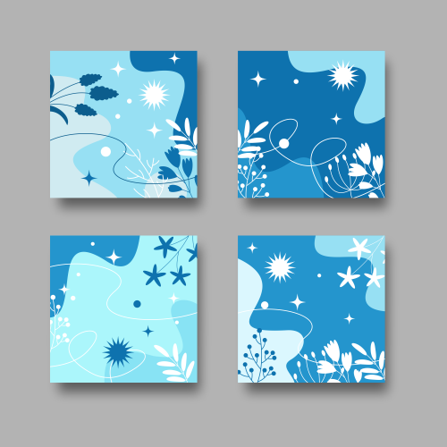 Winter Holidays Square templates