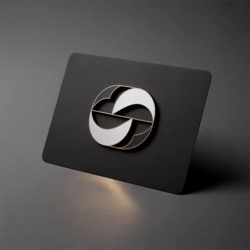 Balanced Flow – Modern Geometric Symbol in Gold