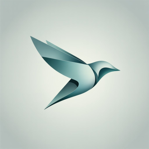 Elegant Origami Bird Logo