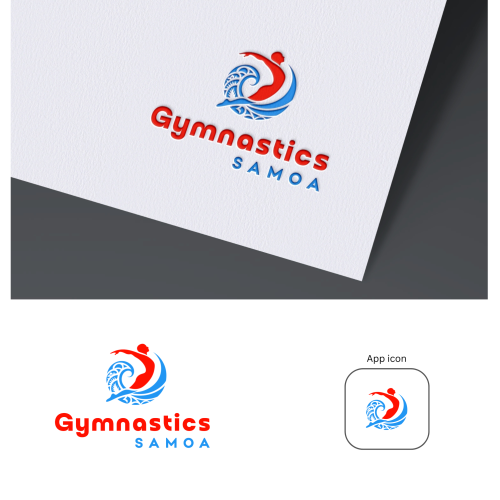 Dynamic Sports Logo Design Gymnastics Samoa