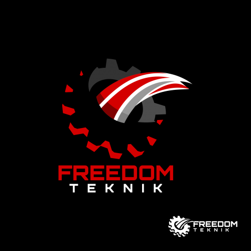 gear and fire for industrial logo