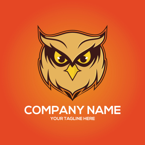 owl logo design mascot