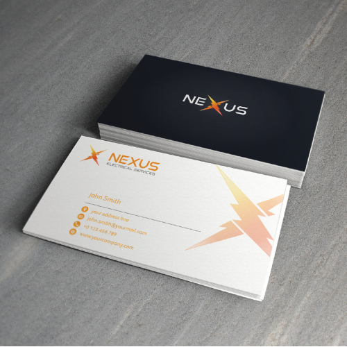 BUSINESS CARD ELEGANT MODERN ELEKTRICAL thumb