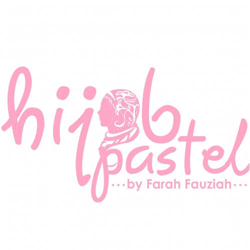 logo for online shop hijab pastel