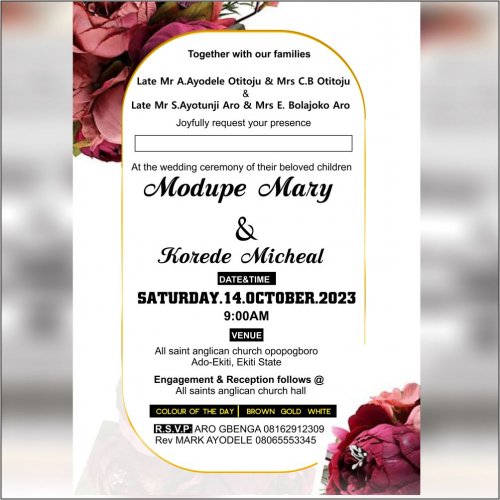 WEDDING INVITATION CARD