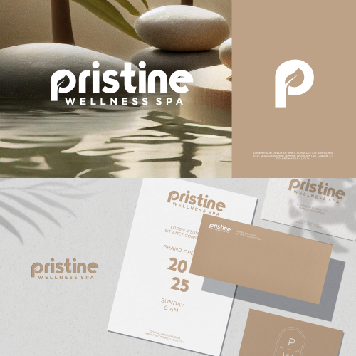 Pristine Wellness Spa Logo Branding
