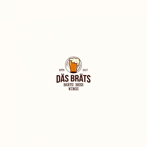 vintage logo design with a glass of beer. which leads i thumb