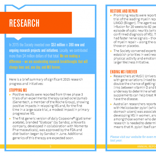 The National MS Society Annual Report
