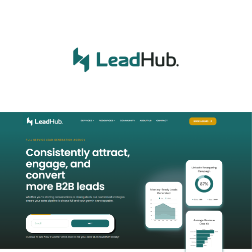 logo concept for lead hub