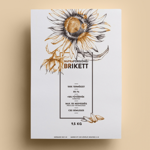 sunflower briquettes label design thumb