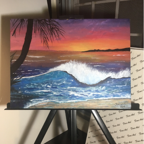 Landscape acrylic painting