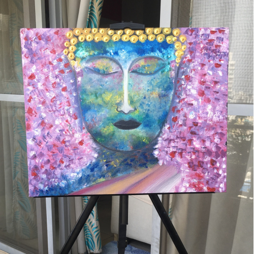 Buddha oil painting