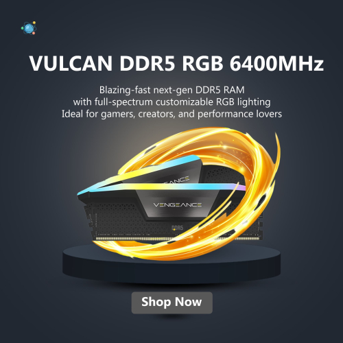 Product Ad Design – VULCAN DDR5 RGB 6400MHz