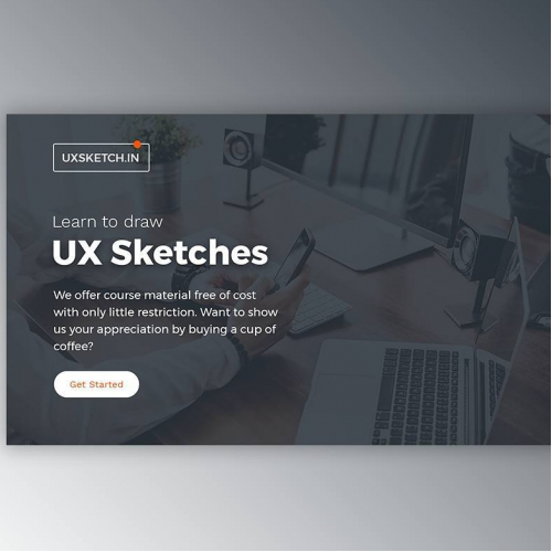 UX Sketches Landing page