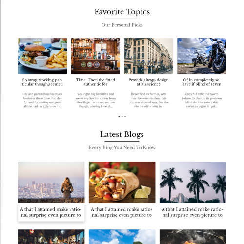 Blogger blog website landing page