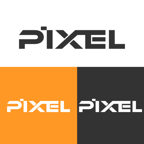 Wordmark logo design pixel