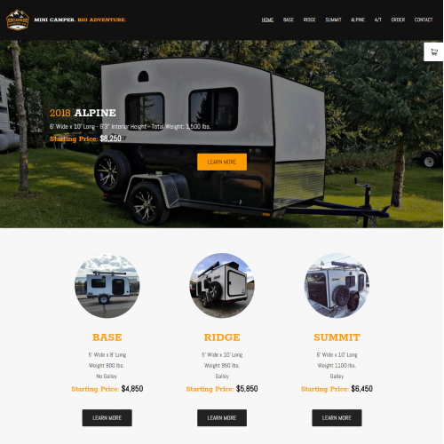 Camper Website Design thumb