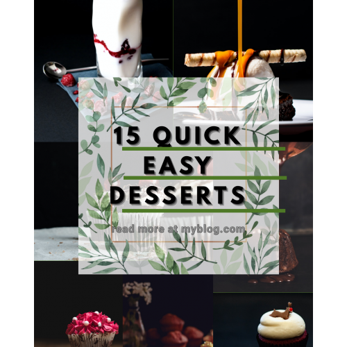 15 quick desserts