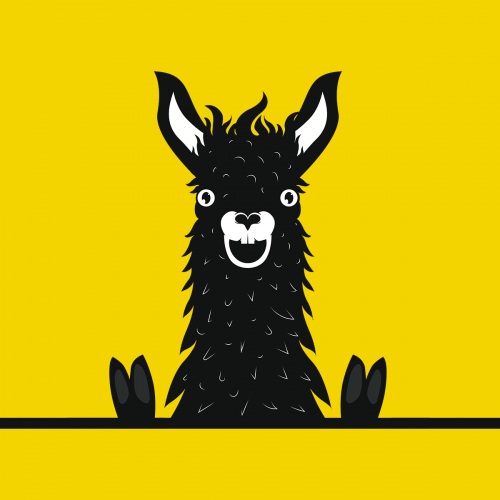Llama Paws Over Wall
