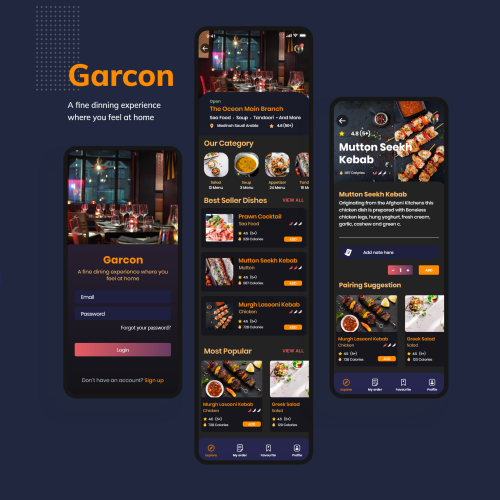 Luxury Fine Dining UI Design thumb