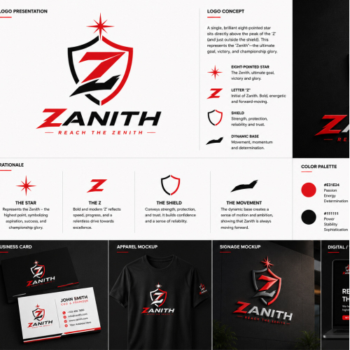 Modern Z Shield Logo Design | Brand Identity