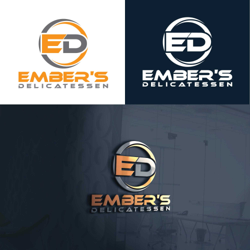 Ember's burger logo design