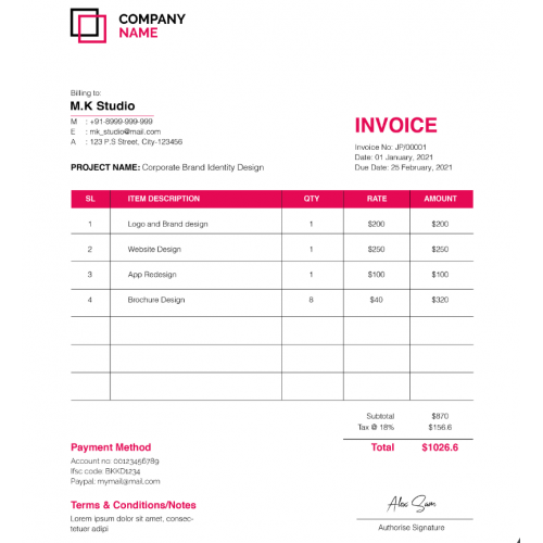 Invoice Design Part 2