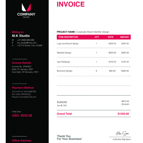 Invoice design 3