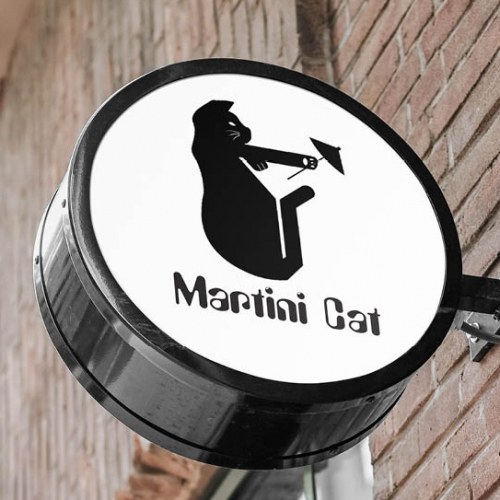 Martini Cat - Resturant Logo