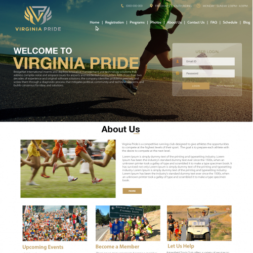 Virginia Pride Running Club website thumb
