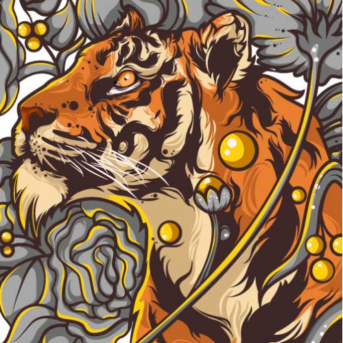 Tiger With Nature