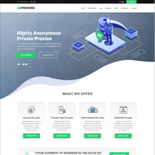 Ez Proxy website design project thumb