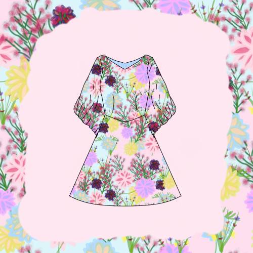 Cherry Blossom Dress Design (Spring Collection)