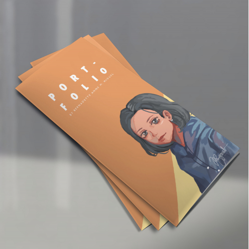 Trifold Portfolio Design Front Cover Mock-up