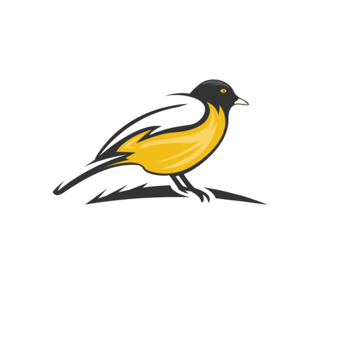Minimalist Yellow Bird Logo Design