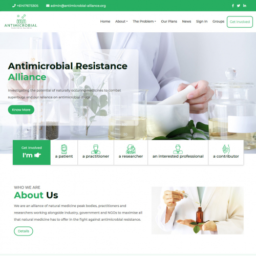 Website Design For Antimicrobial Alliance thumb