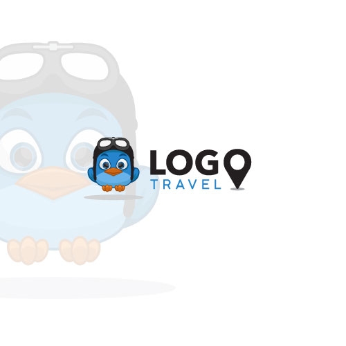 travel agency mascot logo thumb