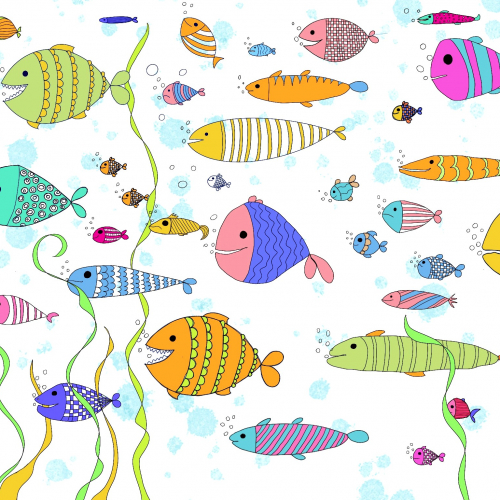 pattern aquarium, funny fishes