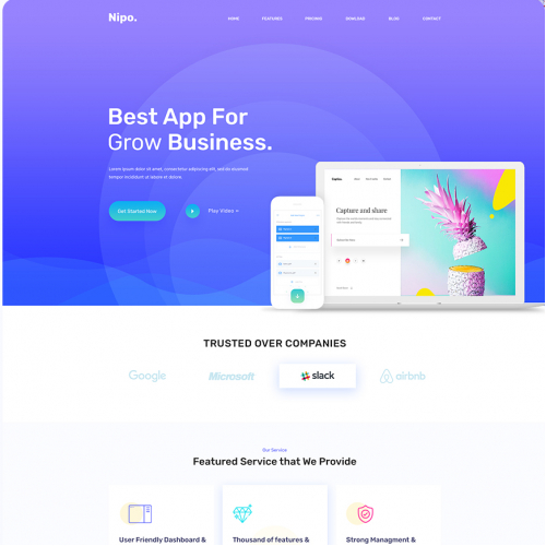 App landing Page design thumb