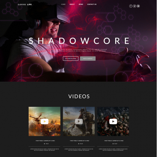 Gaming Site Ui Design
